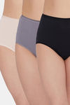 Wacoal High Rise Full Coverage Hipster Panty - Black Beige Frostgrey — thumbnail 1